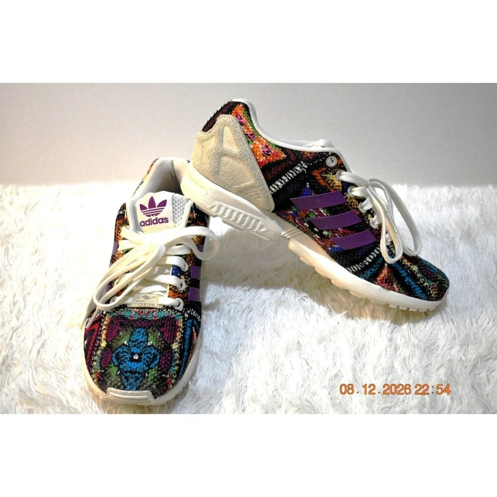 Adidas ZX Flux Torsion Multicolor Grape Sneaker Running - Women's Size 7.5